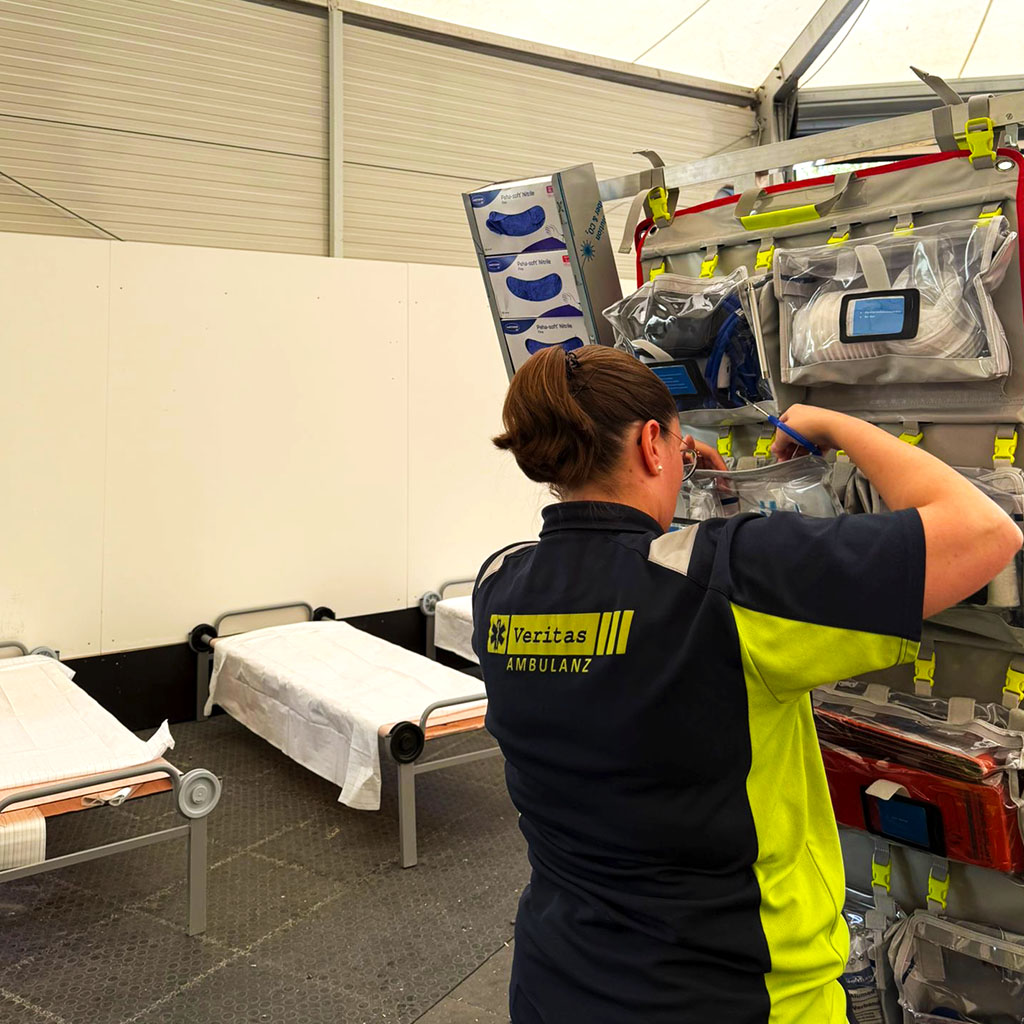 Sanitätsdienst der Veritas Ambulanz bei einer Großveranstaltung